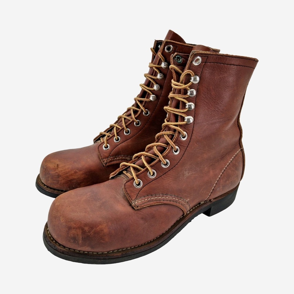 Red Wing Vintage Shoes 16093 Boots Mens Size 7.5 Brown Leather Mid Calf Work